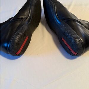 PRADA Black Leather Men's Chelsea Boots